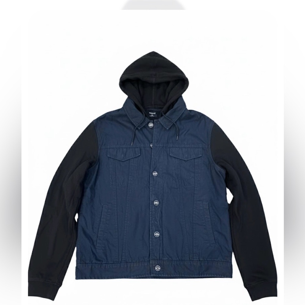 Hurley Men's Navy and Black Hooded Jacket